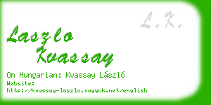 laszlo kvassay business card