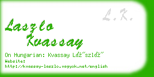 laszlo kvassay business card